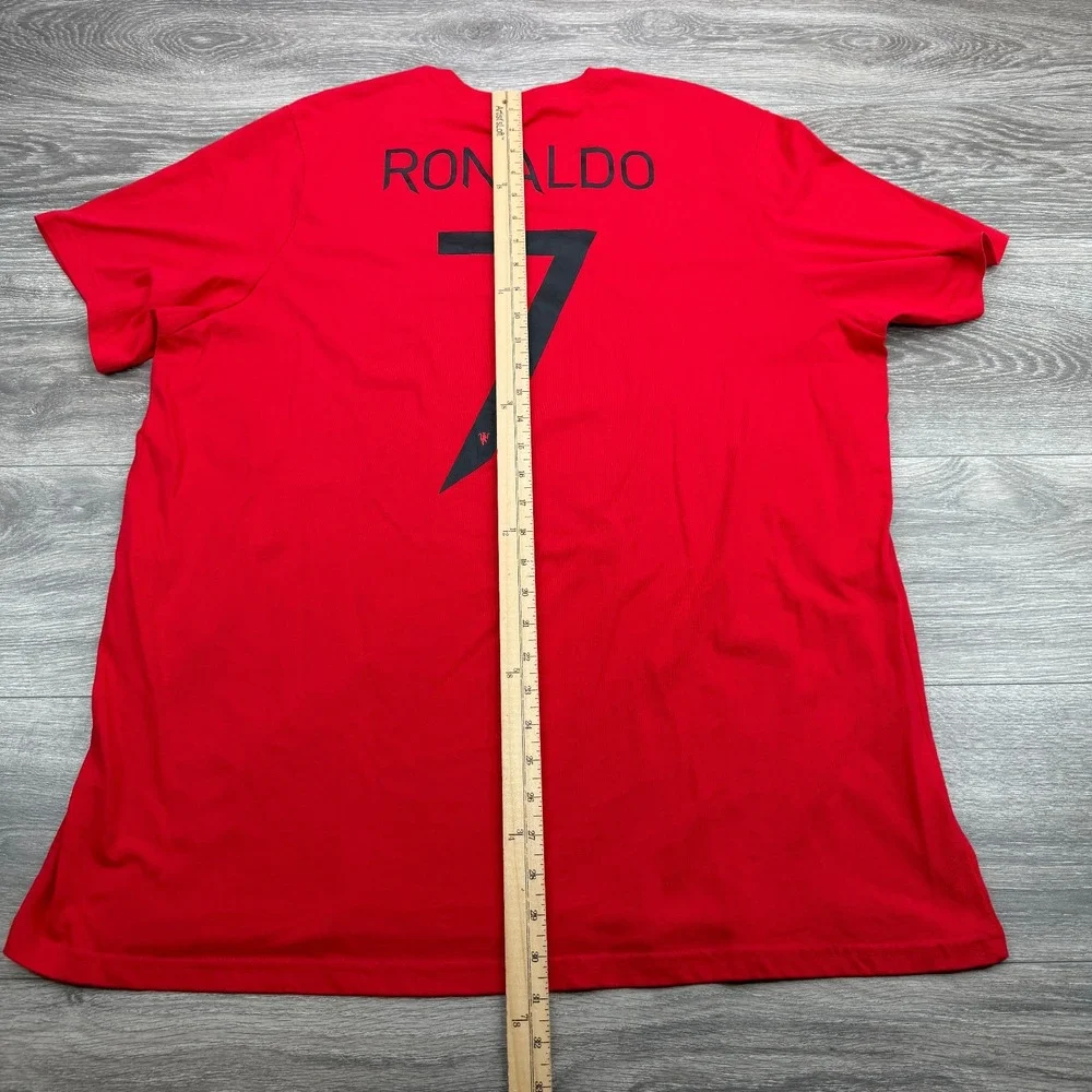 Adidas Manchester United T Shirt Men XXL Red Cristiano Ronaldo #7 Soccer Graphic